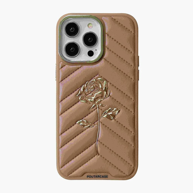 Capa RoseGold de Couro Para iPhone